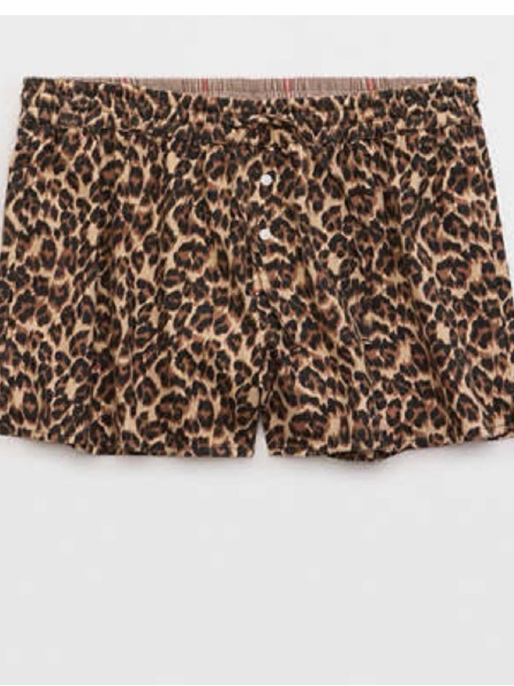 Aerie leopard flannel boxer shorts size M